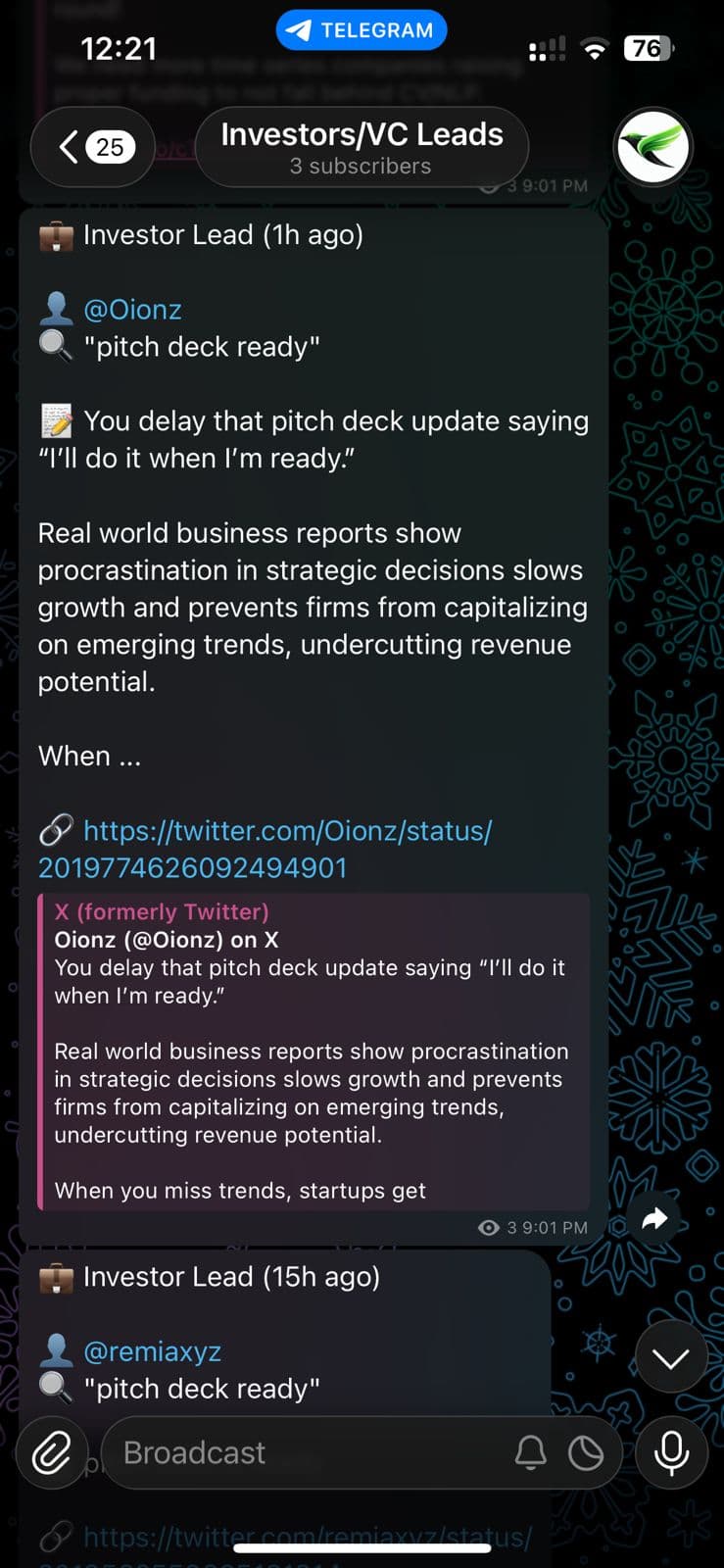 Investor & VC Leads screenshot